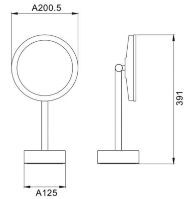 Зеркало настольное с увеличением 5х JAVA (S-M551W) фото в интернет-магазине Русалия