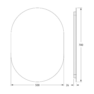 Зеркало с LED-подсветкой настенное OPTI DEFESTO 50x70 см, DF 2913 фото в интернет-магазине Русалия