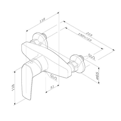 F90A20022 Gem, смеситель для душа, черный, шт. фото в интернет-магазине Русалия