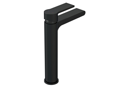 Смеситель высокий для накладной раковины Brasko Black черный А63111 Cersanit фото в интернет-магазине Русалия