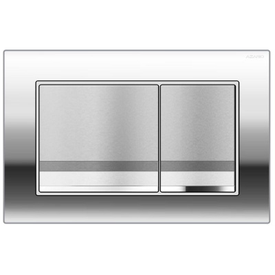 Кнопка смыва AZARIO NEW двойная, пластик, хром (AZ-001.02) фото в интернет-магазине Русалия