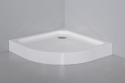 Душевой поддон SMC 80х80 полукруг TRAY-SMC-R-80-550-150-W Cezares фото в интернет-магазине Русалия