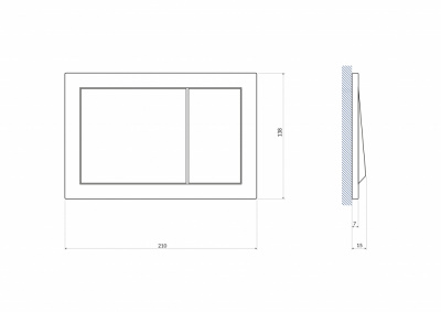 Клавиша смыва Enter белая BU-ENT/Wh Cersanit фото в интернет-магазине Русалия