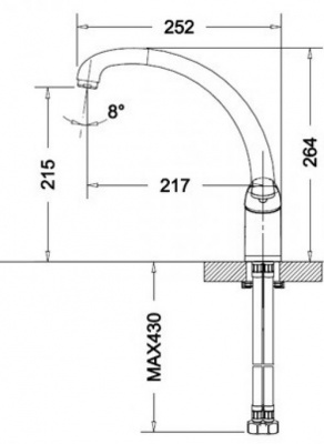 Смеситель для кухни Fit F7135188CP-1 Bravat фото в интернет-магазине Русалия