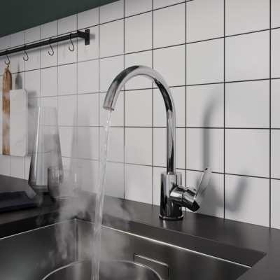 Смеситель Milardo для кухни глянцевый хром Poli (POLSBJ0M05) фото в интернет-магазине Русалия