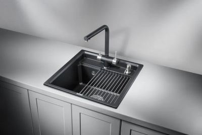 Кухонная мойка GRANULA Kitchen Space (5002, ШВАРЦ) фото в интернет-магазине Русалия