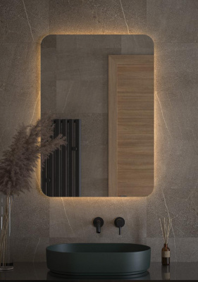 Зеркало с LED-подсветкой настенное OPTI DEFESTO 70x100 см, DF 2819 фото в интернет-магазине Русалия