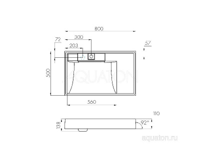Раковина AQUATON Рейн 80 белая 1A72113KRW010 фото в интернет-магазине Русалия