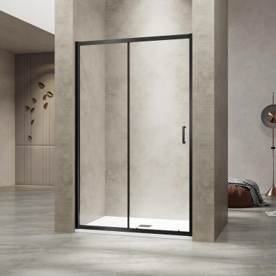 Душевая дверь RGW PA-114-B 1300, стекло прозрачное, профиль черный фото в интернет-магазине Русалия