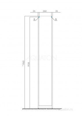 Шкаф-колонна Лондри 31 1A260603LH010 Акватон фото в интернет-магазине Русалия