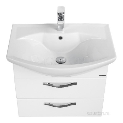 Тумба под раковину AQUATON Ария 50 М подвесная белый 1A140001AA010 фото в интернет-магазине Русалия