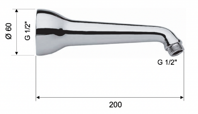 Кронштейн для верхнего душа 20 см Remer 345 фото в интернет-магазине Русалия