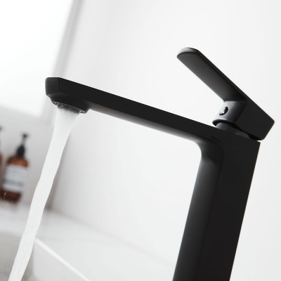 Смеситель для раковины Next VBF-1N1MB однорычажный, черный Vincea фото в интернет-магазине Русалия