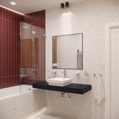 Настенное зеркало для ванной комнаты 60х60х1 см 7 Rays' Spectrum172200290 Wellsee фото в интернет-магазине Русалия