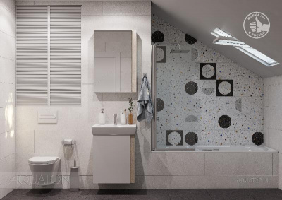 Тумба под раковину AQUATON Кантри 55 белый, дуб верона 1A257601AHB20 фото в интернет-магазине Русалия