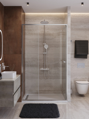 Душевая дверь CEZARES LUX-B-FS-11-120-C-CR фото в интернет-магазине Русалия