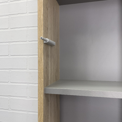 Шкаф-колонна Comforty Таллин-40 Белый/Дуб натуральный фото в интернет-магазине Русалия