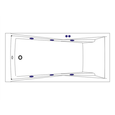 Гидромассажная ванна WHITECROSS Palace 170x75 "SOFT" (золото) WAEX.PAL17.SOFT.GL фото в интернет-магазине Русалия