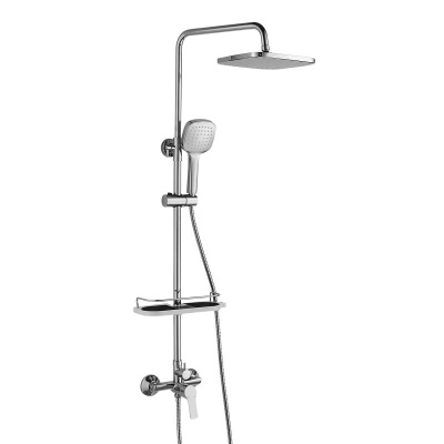 Смеситель Rossinka RS29 для душа с регулируемой высотой штанги и лейкой Тропический дождь (RS29-45) фото в интернет-магазине Русалия