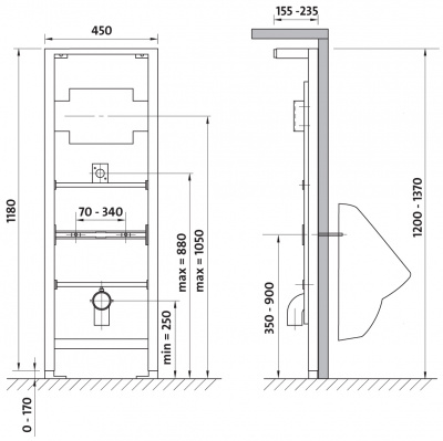 Инсталляция для писсуара P-IN-PI-LINK Cersanit фото в интернет-магазине Русалия