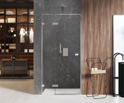 Дверь в нишу NEW TRENDY AVEXA 90x200 EXK-1443 (хром) фото в интернет-магазине Русалия