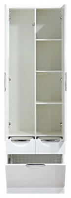 Шкаф - пенал Орхидея 60 с бельевой корзиной П-Жас05060-011К2Я Misty фото в интернет-магазине Русалия