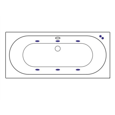 Гидромассажная ванна EXCELLENT Oceana 180x80 "SOFT" (хром) WAEX.OCE18.SOFT.CR фото в интернет-магазине Русалия