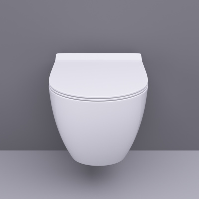 BOND F02-10 Унитаз подвесной безободковый с сиденьем с микролифтом фото в интернет-магазине Русалия