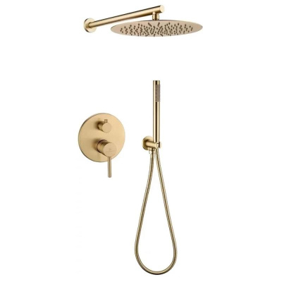 Душевая система встраиваемая (без излива) Grocenberg GB5099MG-3, матовое золото фото в интернет-магазине Русалия