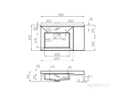 Раковина AQUATON Сакура 80 1A71993KSK010 фото в интернет-магазине Русалия