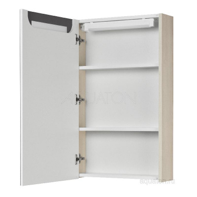 Зеркальный шкаф AQUATON Верди PRO 50 белый, ясень фабрик 1A195802VDAV0 фото в интернет-магазине Русалия