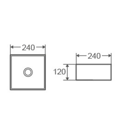 Раковина накладная DK Berlin DT1431116, 240*240*120мм, белый (DT1431116) фото в интернет-магазине Русалия