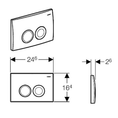 Клавиша смыва 115.125.21.1 Delta 21, хром глянцевый Geberit фото в интернет-магазине Русалия