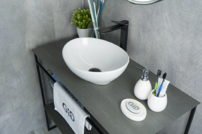 Раковина накладная овальная N9138 GID фото в интернет-магазине Русалия