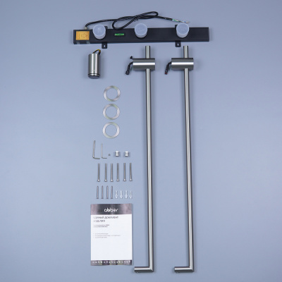 Полотенцесушитель электрический ABBER Charme AH4002BST сталь брашированная фото в интернет-магазине Русалия