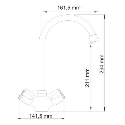 Amper 2907 Смеситель для кухни Wasserkraft фото в интернет-магазине Русалия