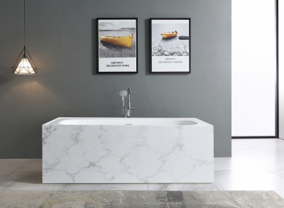 Ванна из искусственного камня ABBER Blitz AS9501GB 180х85х60 см фото в интернет-магазине Русалия