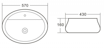 Раковина накладная овальная BB1399 Belbagno фото в интернет-магазине Русалия