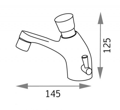 Порционный смеситель для раковины Temporeta VR.TMP-9502.CR Veragio фото в интернет-магазине Русалия