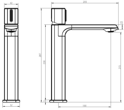 Смеситель для раковины ESKO "Abu Dhabi" (ABU25) фото в интернет-магазине Русалия