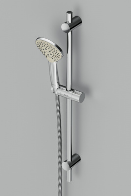 F0190000 Gem душ.комплект: ручн.душ 1 ф-ция d 110 мм, штанга 700, шланг 1 750 мм, хром, шт. фото в интернет-магазине Русалия
