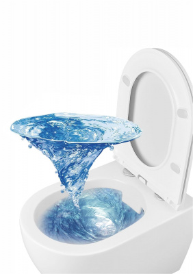 Унитаз подвесной безободковый Fatto AZ-1049WS с сиденьем микролифт Azario фото в интернет-магазине Русалия