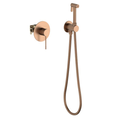 Смеситель встроенный с гигиеническим душем Timo Saona розовое золото (2389/19SM) фото в интернет-магазине Русалия