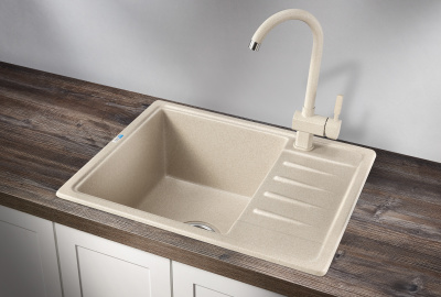 Кухонная мойка GRANULA Standart (5803, БЕЖЕВЫЙ) фото в интернет-магазине Русалия