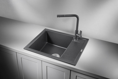 Кухонная мойка GRANULA (6002, ЧЁРНЫЙ) фото в интернет-магазине Русалия