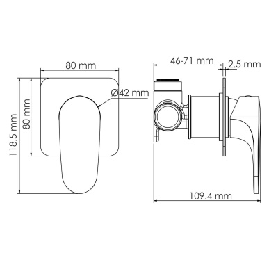 Spree 1451 Смеситель для душа Wasserkraft фото в интернет-магазине Русалия