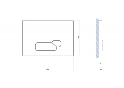 Клавиша смыва Actis хром BU-ACT/Cg Cersanit фото в интернет-магазине Русалия