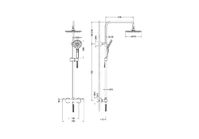 Термостатическая душевая система AQUATEK AQ2343CR ЕВРОПА фото в интернет-магазине Русалия
