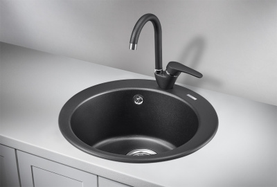 Кухонная мойка GRANULA (4801, ШВАРЦ) фото в интернет-магазине Русалия