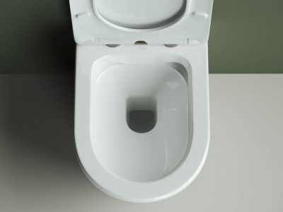 Унитаз подвесной безободковый HIGHLIGHT CN1804 с сиденьем микролифт Ceramica Nova фото в интернет-магазине Русалия